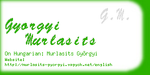 gyorgyi murlasits business card