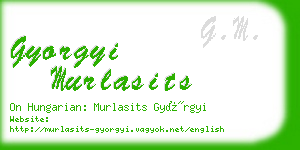 gyorgyi murlasits business card